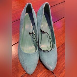 Forever 21 Mint Suede Wedge Pumps